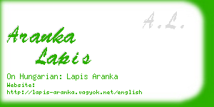 aranka lapis business card